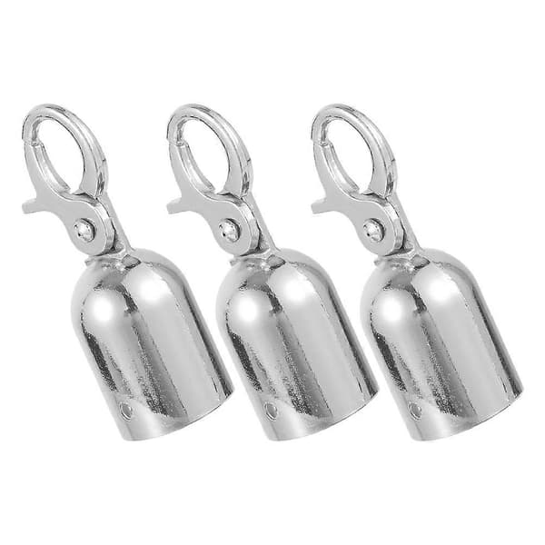Repsträckare 3-pack, repstopp i silverfärgad aluminiumlegering för ledstänger, avspärrningar, säker fixering