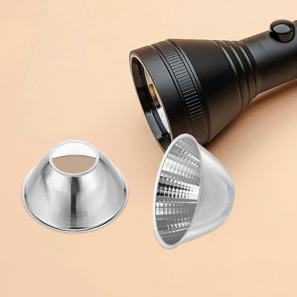 2 Pieces LED Flashlight Reflector Cup Accessory with High Brightness Spotlight Lampshade Flashlight Lighting Diffuser for Outdoor Adventures Silver Silver 13.00X13.00X4.00CM