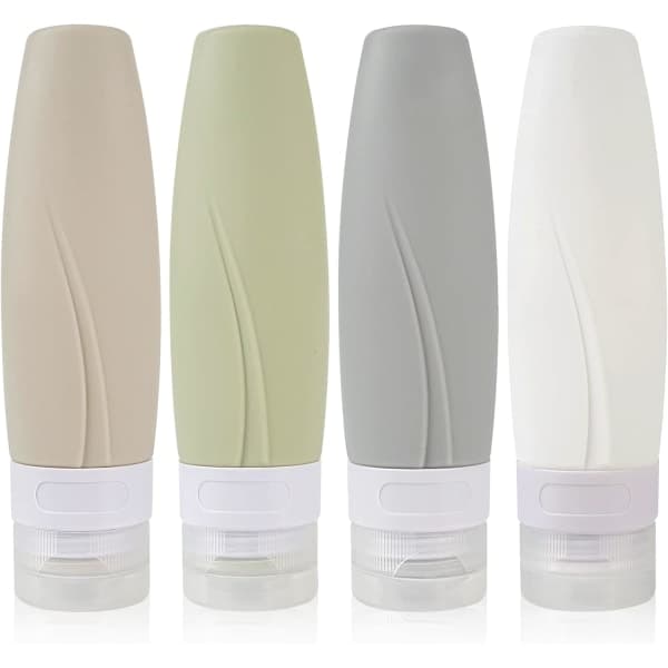 90 ml matkapullot, tiiviit silikoniset matkapullot ja T