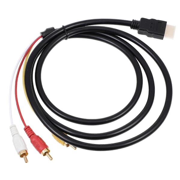AV-videokabel, kobber Plug and Play-kabel til DVD-afspiller til TV, projektor, 150 cm