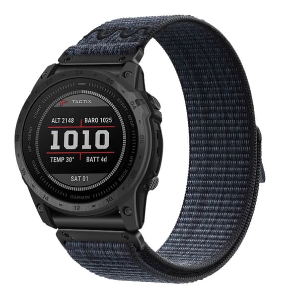 Garmin Compatible Nylon Strap 22mm - Forerunner 245/255/265M Black+Blue