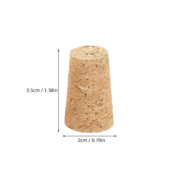 20 st träkorkar för flaskor, avsmalnande läckagesäkra vinflaskproppar, beige, 3,5x2cm