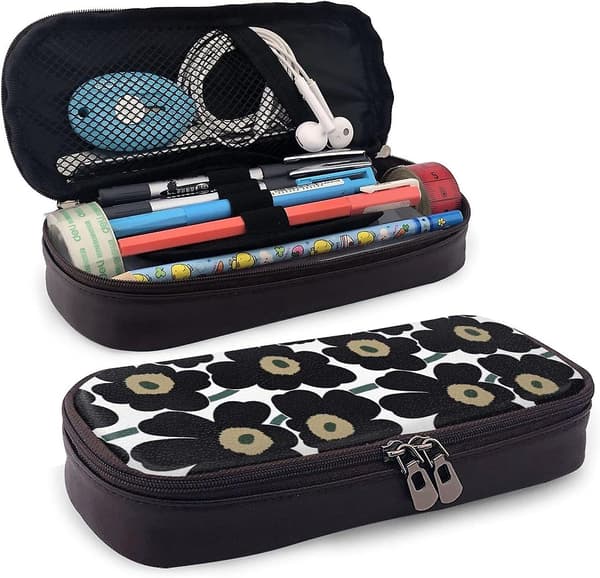 Marimekko Leather Pencil Case Pencil Case Office Bag Portable Storage Box Cosmetic Box Folder bd002989