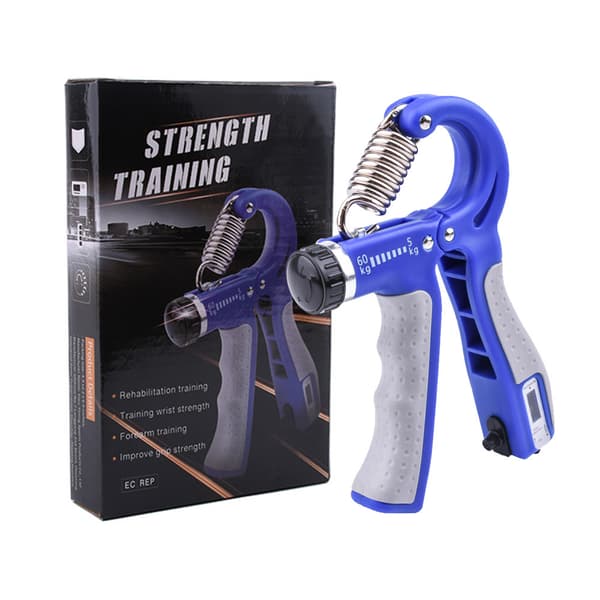 Hand Grip Trainer with Adjustable Resistance 5-60 kg Blue