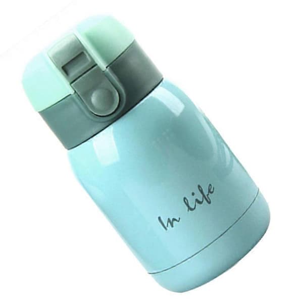 Mini rustfri stål stor maveflaske() HIMMELBLÅ SKY BLUE 200ml