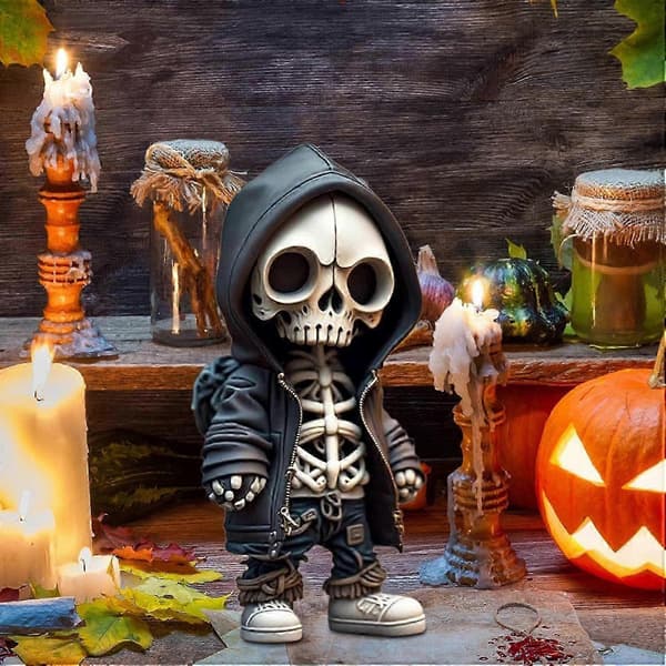 Skelettfigurer, Skallstaty Halloween Dekorationspresenter
