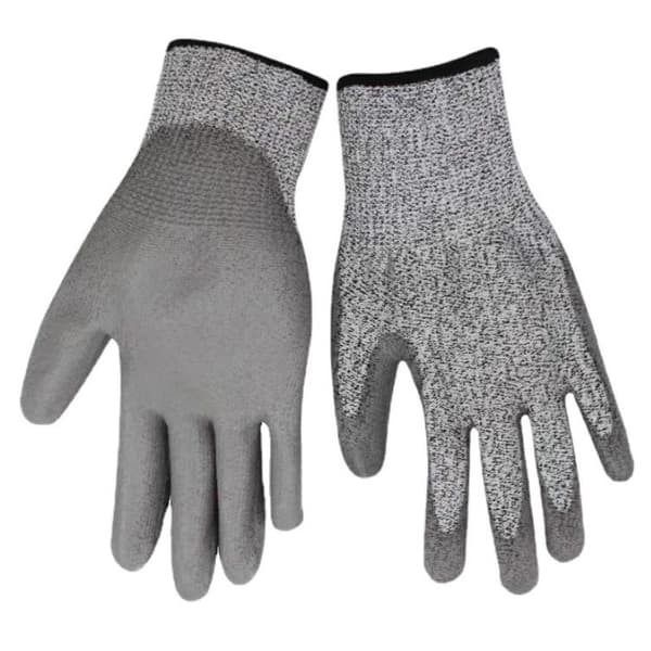 Cut Resistant Gloves Level 5, PU Coated Work Gloves, Protective Gloves, Size S Grey S Grey