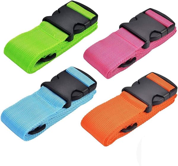 Bagagerem 4-pack justerbar resväska med resepackningsrem