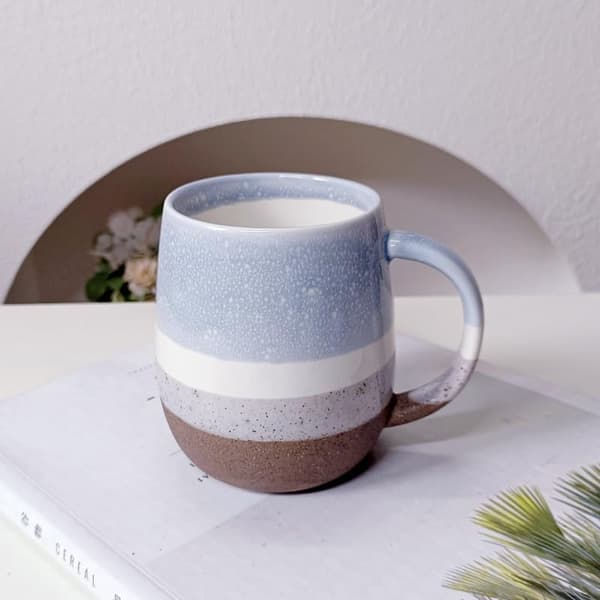 Teacup with Infuser, Lid, and Spoon, Large Ceramic Mug for Office and Home