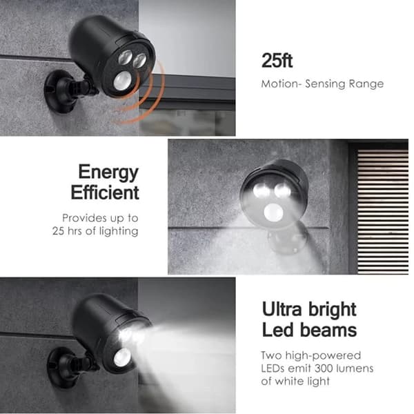 Infrared Induction Smart Spotlight Body Sensor Street Lamp - White Light