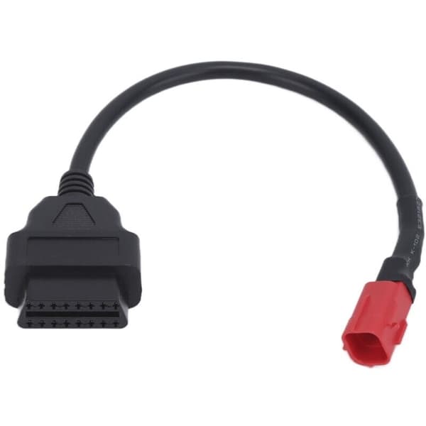 16-pin to 6-pin Motorcycle OBD Connection Cable, Flexible Black Maintenance Modification