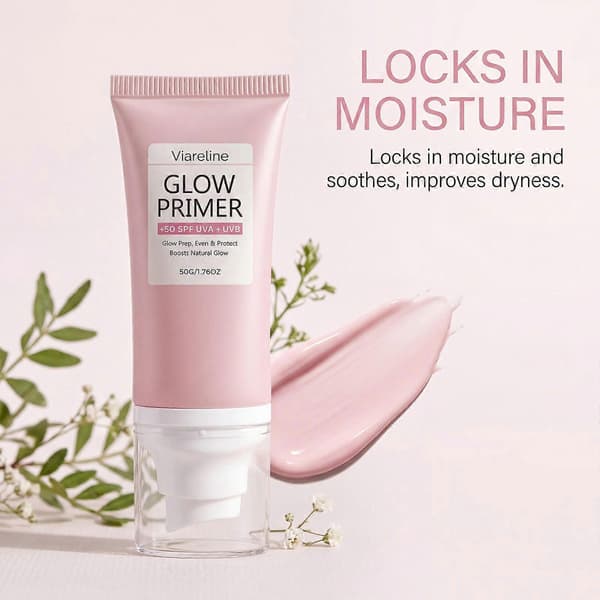 Glow Primer med SPF 50, återfuktande makeupbas, 50g 2PCS