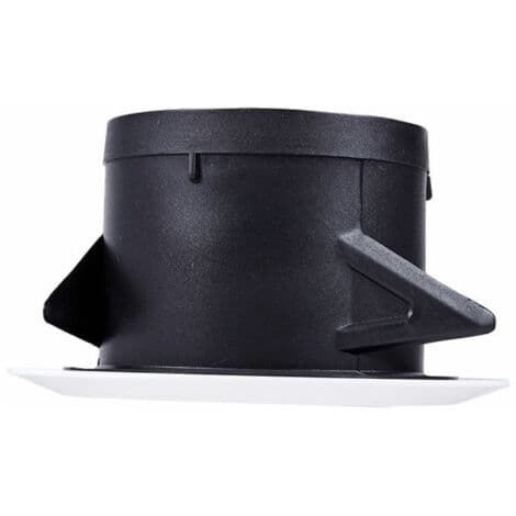 Ahlsen - VMC-ventil Ø100 mm - Justerbart ventilationsgaller med tre klor - Vägg-/takmontering - Vitt ABS-material