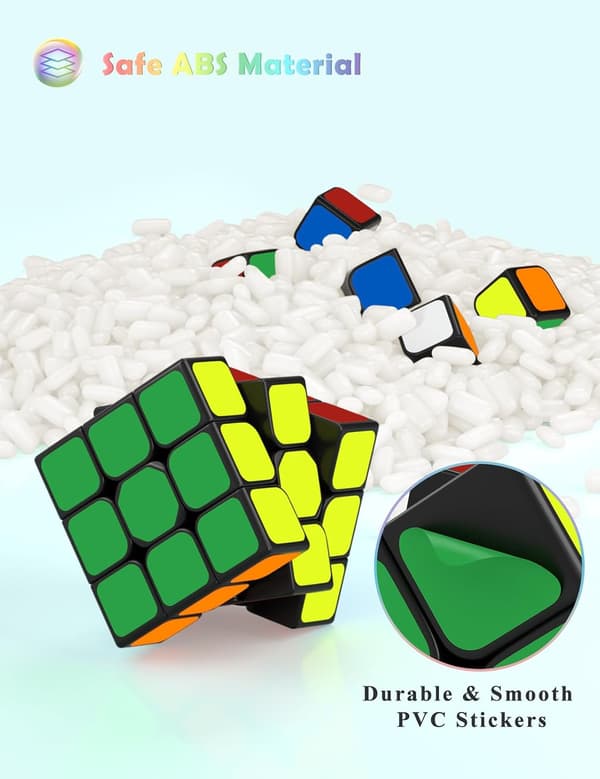 Speed Cube, Original Speed Cube Super-holdbar Sticker med levende farver