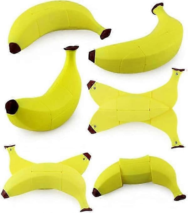 3D Fruit Cube Set with Banana Lemon and Apple Magic Cube Pack Children's Educational Toys 3-pack