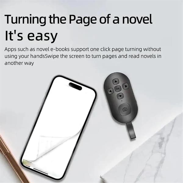 Bluetooth 5.0 Mobile Phone Remote Control Button For Mobile Phone Selfie Shutter Page E-book Page Turning
