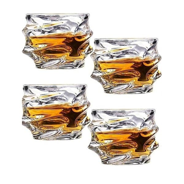 Handblåsta kristallwhiskyglas för män