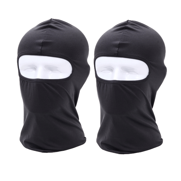 Balaclava / skimaske / MC-hætte Sort 2-pak M 2-pak