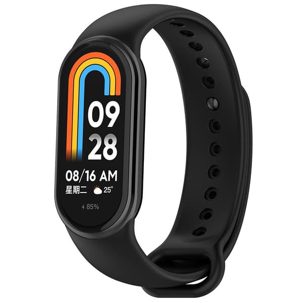 Silikonearmbånd til Xiaomi Smart Band 8 / Band 9 - Sort