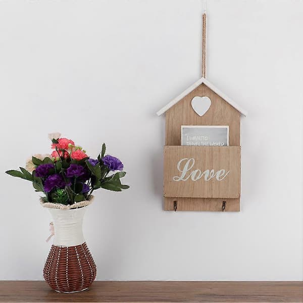 Letter Plug Hook and Simple Home Styling Craft Wall Decoration Mailbox (One Column)