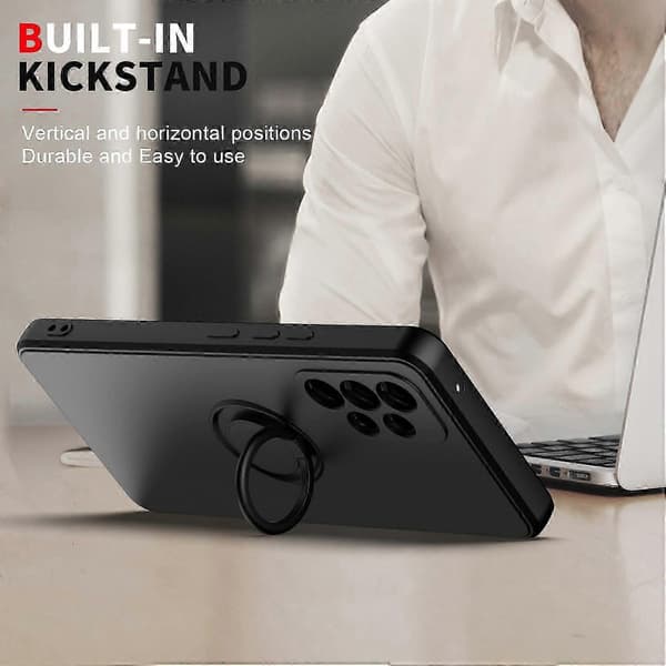 Ring Kickstand TPU Case for Samsung Galaxy A33 5G, Drop-proof Rubberized Protective Cover