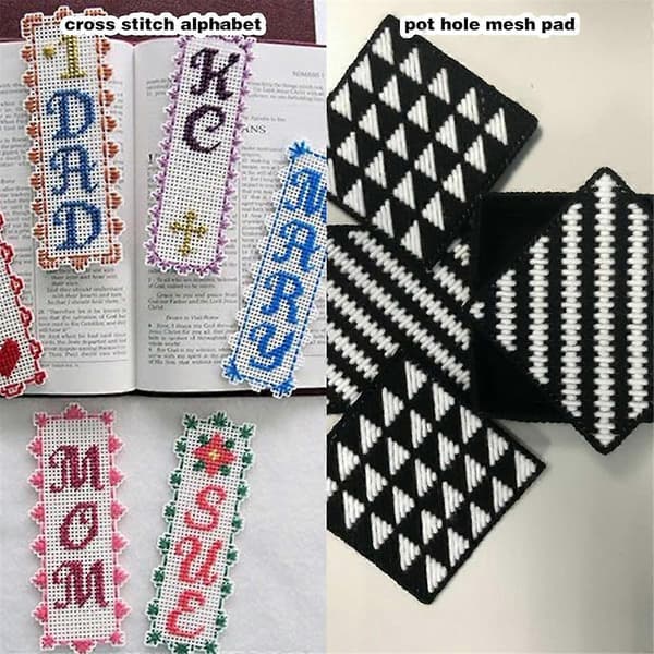 Mesh Canvas Sheets for Embroidery, Fursuit Eye Mesh, White Needlepoint Mesh Canvas for Craft DIY