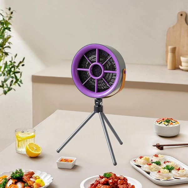 Kompakt emhætte/ventilator/mini emhætte, velegnet til grill og camping. Grå (lilla)
