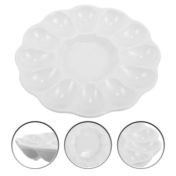 Eggfat Keramisk Deviled Egg Tray Cateringfat Egg Serveringsbrett