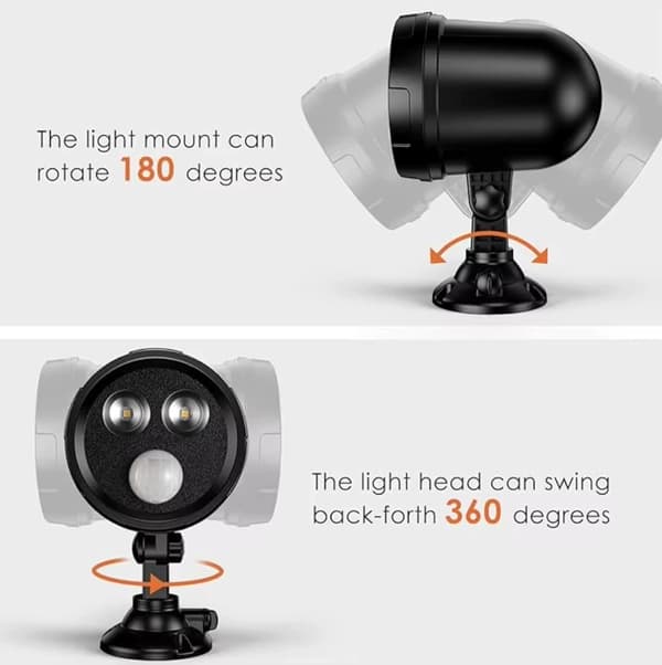 Infrared Induction Smart Spotlight Body Sensor Street Lamp - White Light