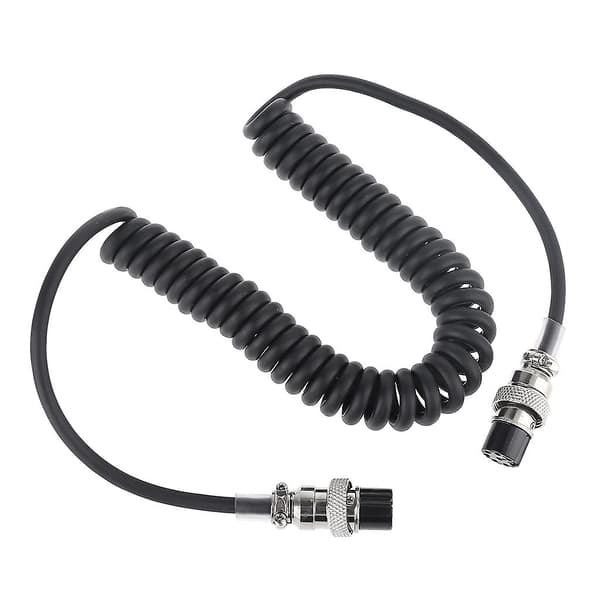 70 cm flyveledningsmikrofonkabel til Kenwood-transceiver MC-60 sort slidstærk