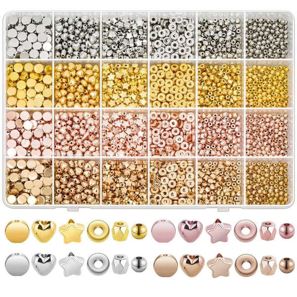 2160 Beads in 6 Different Shapes, Set for Bracelets