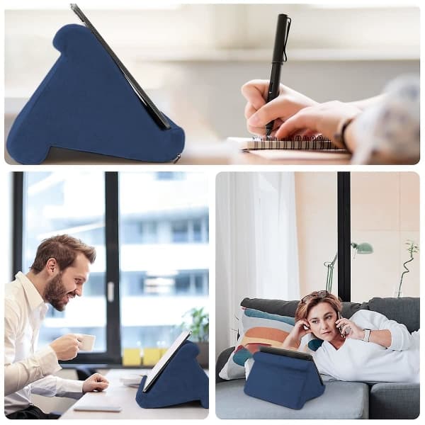 Blød Tabletstøttepude, Multi-Vinkel iPadholder med Netpose