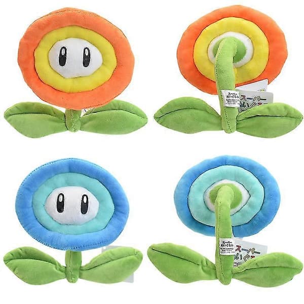 Super Mario Oransje Ildblomst Blå Isblomst Solsikke Kosedyr blå