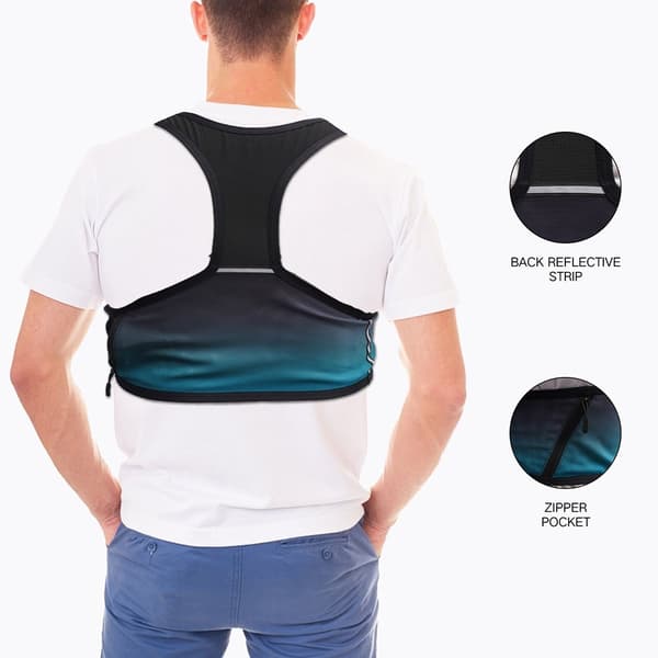 2405 Ultralight Reflective Running Vest Adjustable Hydration Backpack Svart black