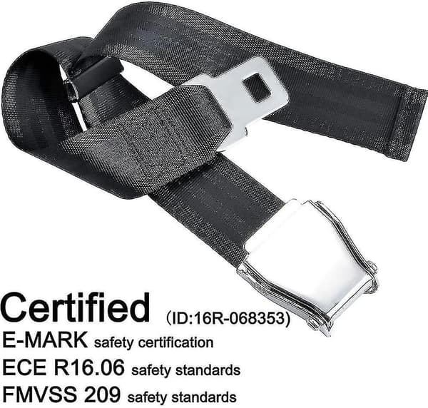Bältesförlängare för flygplan E4-certifierad, justerbar från 15,2 cm till 81,3 cm-hao