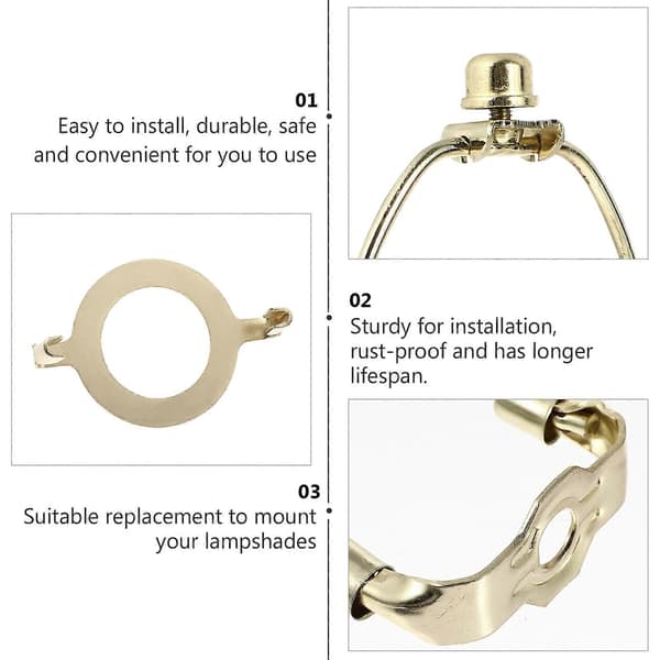 2 Pieces Lampshade Holder Lampshade Bracket Lampshade Harp Kit Lighting Accessories