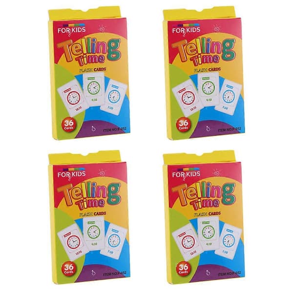 Digital Clock Toy Telling Cards for Kids 4 Boxes Educational Set