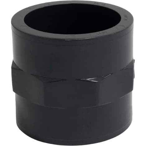 C63278 - Mixed threaded nipple/socket, 50 mm internal to 1 1/2\" thread, solvent welding 10 bar hose pressure connection mixed end plastic