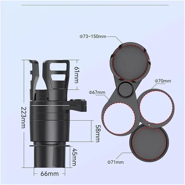 360° roterende justerbar bilkoppholder, egnet for de fleste biler