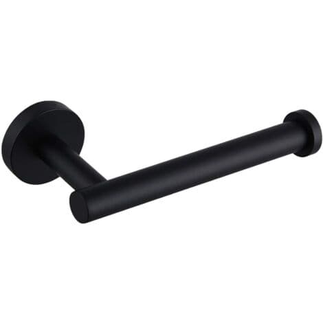 Vægmonteret toiletpapirholder i mat sort rustfrit stål 304