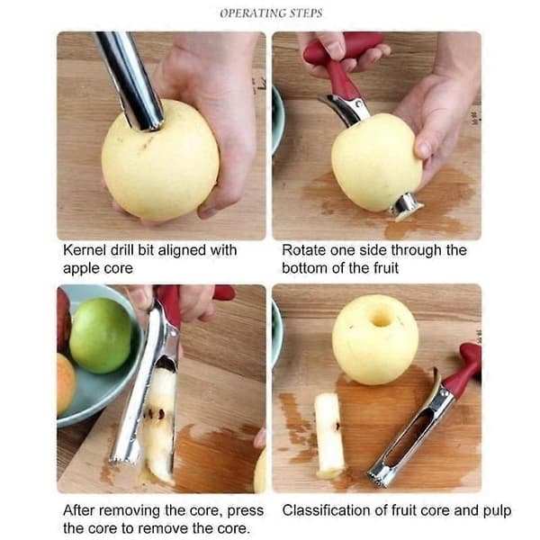 New Stainless Steel Apple Corer Fruit Slicer Multifunctional Vegetable Slicer Pear Core Remover Kitchen Tools