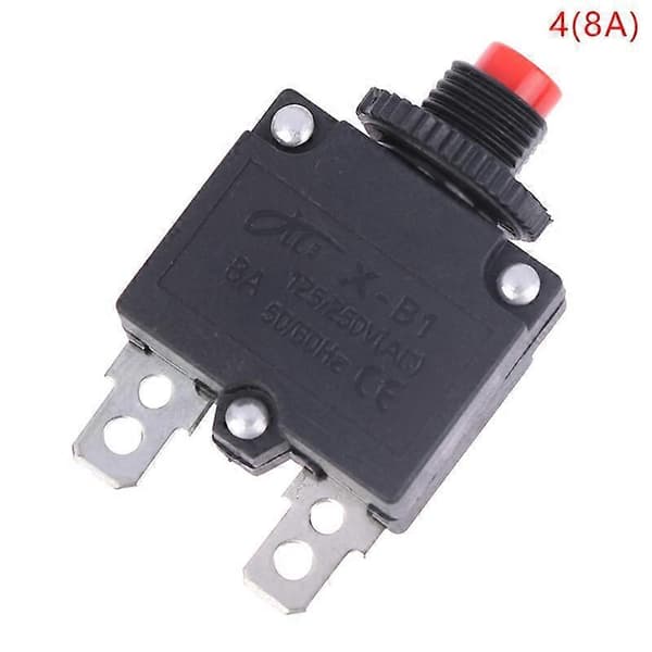 5A 6A 8A 10A 15A 20A Termisk effektbryter Strømkretsbryter Overbelastningsbeskyttelse Sikring 1 stk 1pcs 8A