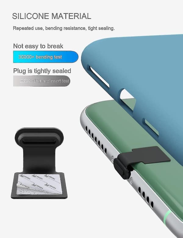 2 st Dammskydd Kompatibla med Telefon, USB C/Typ C, Dammskydd, USB C Laddningsport Dammskydd