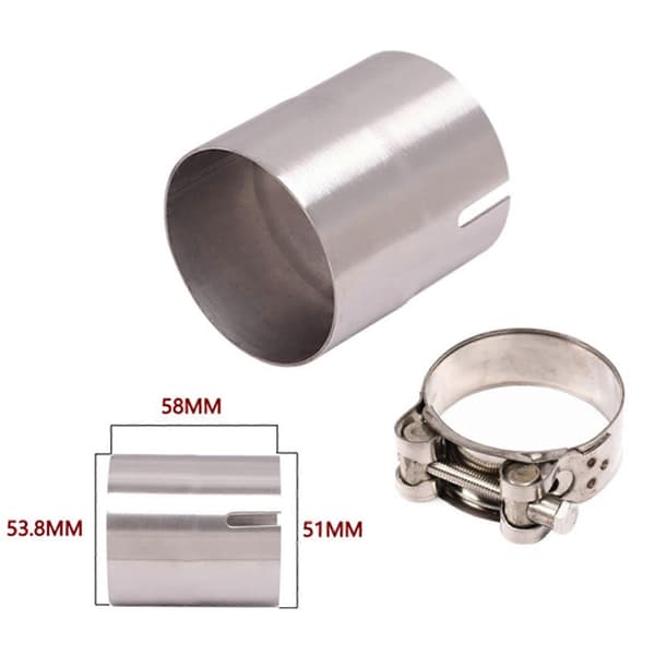 51mm til 54mm Motorcykel Udstødningssystem Rør Diameter Konverter Motorcykel Rustfrit Stål Reducer Adaptere Tilbehør