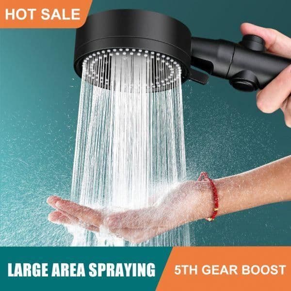 MIOLOE Brusehoved - 5 Indstillinger Højtryk Vandbesparende Nem Installation