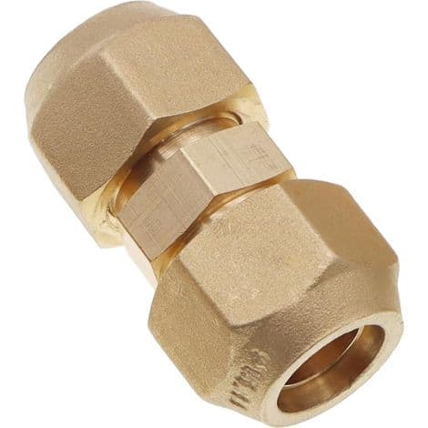 Air Conditioning Hose Extension - Double Intermediate Coupling Free Solder Head Copper Pipe Diameter from 6 to 19 mm Expanded Nut (15.58 mm)