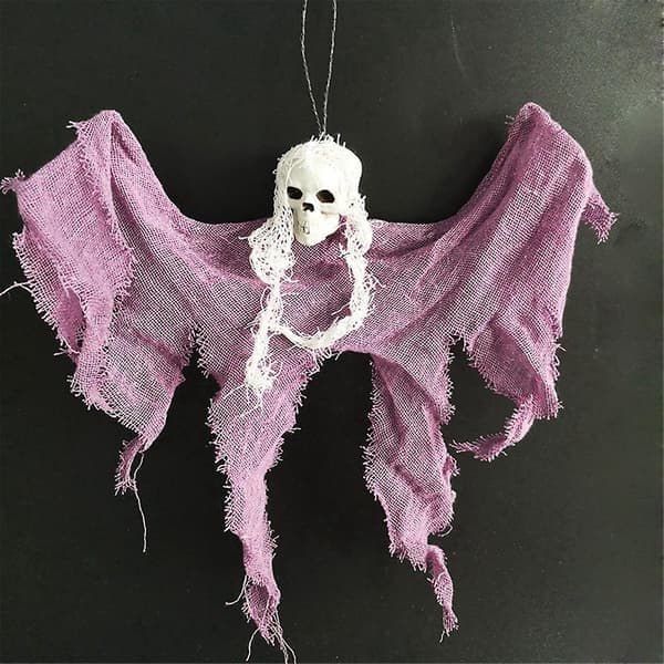 Skull Ghost Halloween Decorations Haunted House Party Horror Charm Hanging Cloaks Mini Ghosts Grey