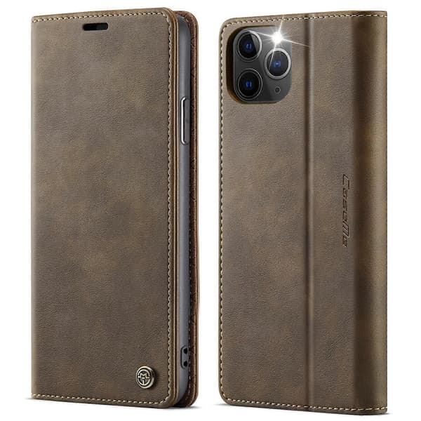 Compatible with iPhone 11 Pro Case CASEME 033 Series RFID Wallet Stand Calf Texture Leather Phone Case