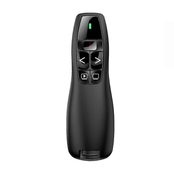 R400 Wireless Presentation Remote, 2.4 Ghz, USB Receiver, Red Laser Pointer, 15m Range, 6 Buttons PC - Black_Quality Products