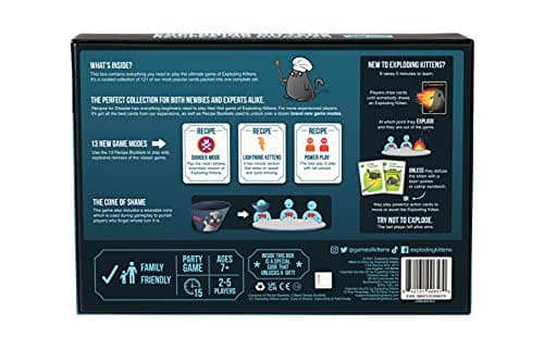 Exploding Kittens Recipes for Disaster Deluxe Spillsett fra Exploding Kittens - Kortspill for Voksne Tenåringer & Barn